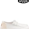 Hey Dude Wendy Woven White Sneakers